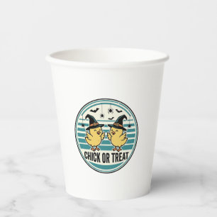 Vintage Chick Or Treat Halloween Küken Design_1 Pappbecher