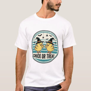 Vintage Chick Or Treat Halloween Küken Design_1 T-Shirt