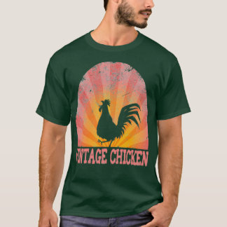 Vintage Chicken Design red Triblend T-Shirt