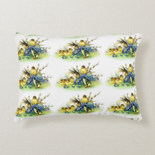 Vintage Chicks & Bunny Osterkissen Dekokissen