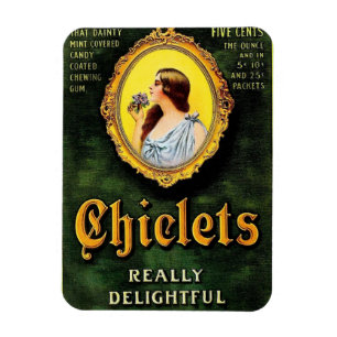 Vintage Chiclets-Werbung Magnet