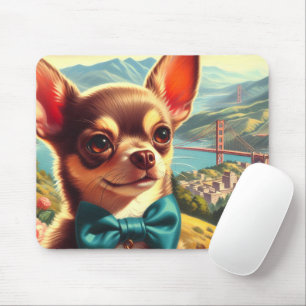 Vintage Chihuahua-Malerei Mousepad