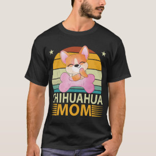 Vintage Chihuahua Mama Hunde Liebhaber Muttertag T-Shirt