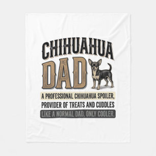 Vintage-Chihuahua-Vater-Hunde-Liebhaber-Shirt-Desi Fleecedecke