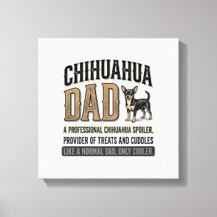 Vintage-Chihuahua-Vater-Hunde-Liebhaber-Shirt-Desi Leinwanddruck