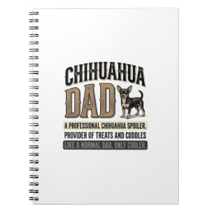 Vintage-Chihuahua-Vater-Hunde-Liebhaber-Shirt-Desi Notizblock