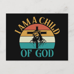 Vintage-Child-of-God-T-Shirt-Design Vektor Kunst H Postkarte