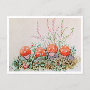 Vintage Children of the Forest Elsa Beskow Postkarte