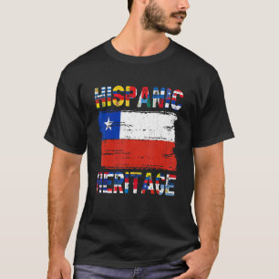 Vintage Chile Chilenische Flagge Stolz Hispanic Er T-Shirt