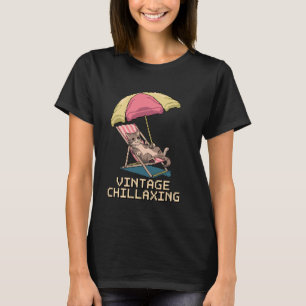 Vintage Chillaxing Retro Katze Entspannung T-Shirt