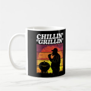 Vintage Chillin’ & Grillin’ Dark Distressed Kaffeetasse