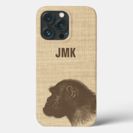 Vintage Chimpanzee Illustration Personalized  Case-Mate iPhone Hülle