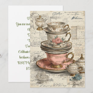 Vintage China Antiker Charme Einladung