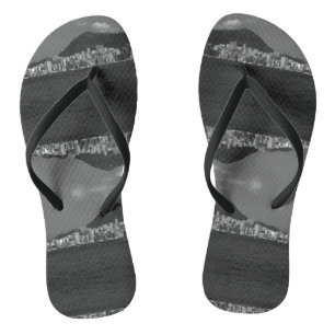 Vintage China Bucht Hongkong Wolkenkratzer Flip Flops