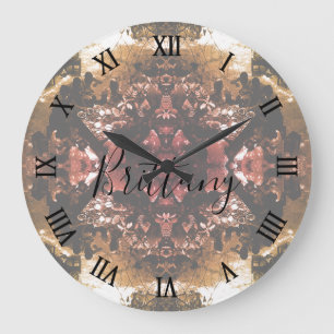 Vintage-China-Canton-Restaurantplakat Große Wanduhr