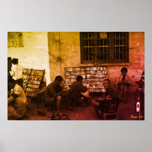 Vintage China Changsha Buchausleihe Poster
