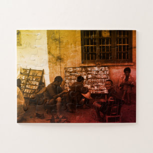 Vintage China Changsha Buchausleihe Puzzle