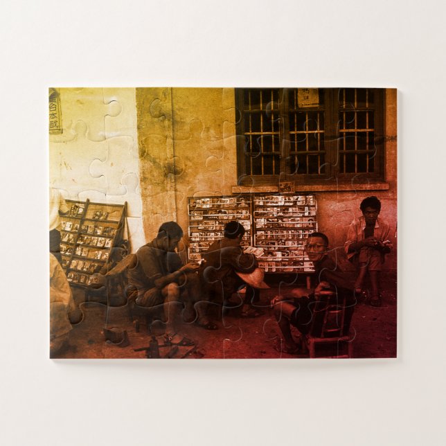 Vintage China Changsha Buchausleihe Puzzle (Horizontal)