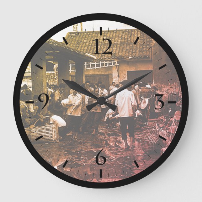 Vintage China Changsha Markt Große Uhr (Vorderseite)