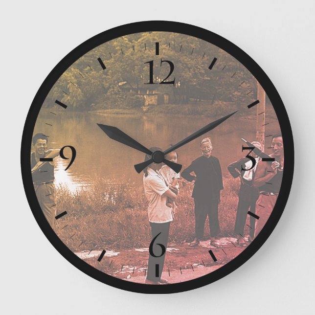 Vintage China Guilin Fluss Chinesen Große Cl Wanduhr (Vorderseite)