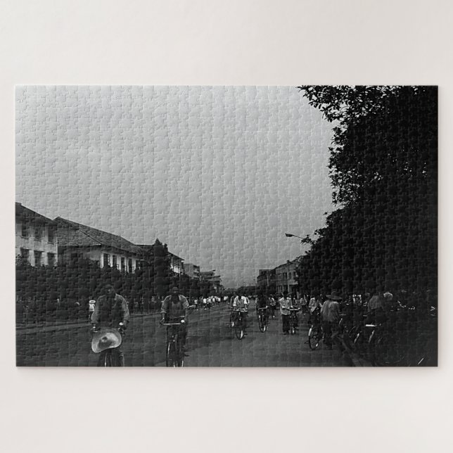 Vintage China Guilin Straßenfahrräder Puzzle (Horizontal)
