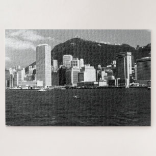 Vintage China Hongkong Bucht Sicht auf die Wolkenk Puzzle