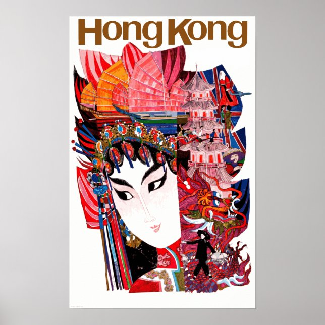 Vintage China Hongkong Poster (Vorne)