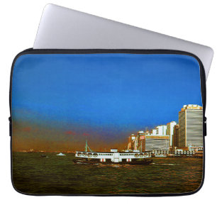 Vintage China Hongkong Wolkenkratzer ​ ​ Meer Laptopschutzhülle