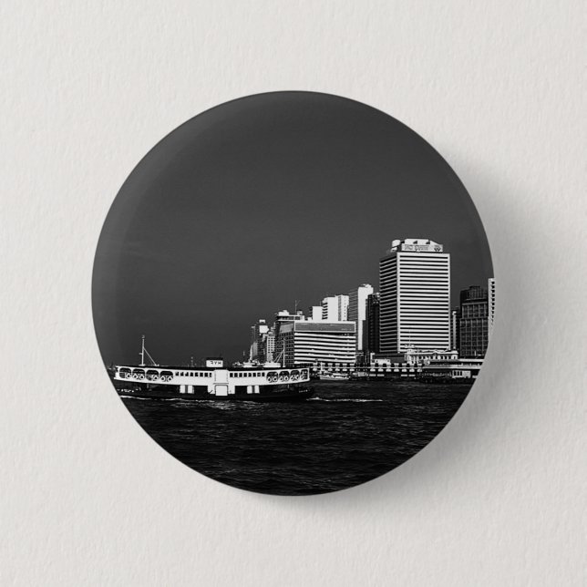 Vintage China Hongkong Wolkenkratzer ​ See Post Button (Vorderseite)