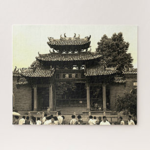 Vintage China Kanton Foshan Ahnen-Tempel Puzzle