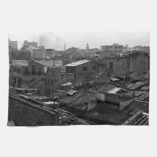 Vintage China Kanton Geschirrtuch