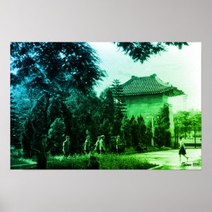 Vintage China Kanton Märtyrerpark Poster