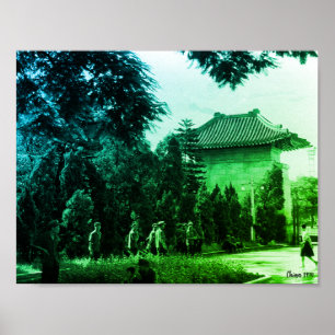Vintage China Kanton Märtyrerpark Poster