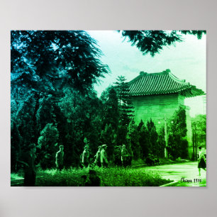 Vintage China Kanton Märtyrerpark Poster