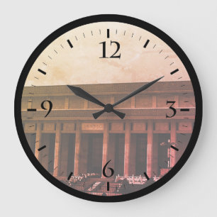 Vintage China Pekin Mao Tse Tung Mausoleum Large C Große Wanduhr