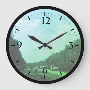 Vintage China Pekin schöne Alleen Grabstätten L Große Wanduhr