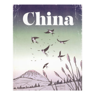 Vintage-China-Reisewandbild Fotodruck