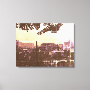 Vintage China Shanghai City Leinwanddruck