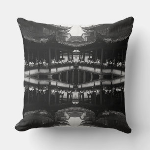 Vintage China Shanghai Yuyuan Garten Dianchun Hall Kissen