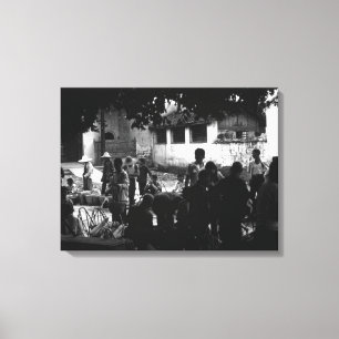 Vintage China Yangshuo-Markt Leinwanddruck