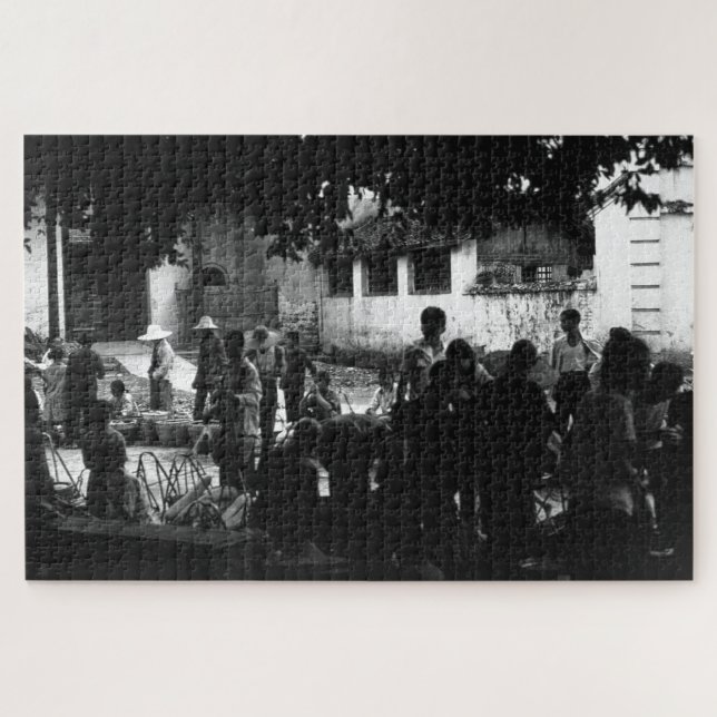 Vintage China Yangshuo-Markt Puzzle (Horizontal)