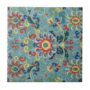 Vintage chinesische Kunst Fliese