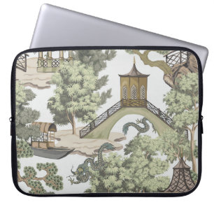 Vintage chinesische Landschaft nahtlos. Chinoi Laptopschutzhülle