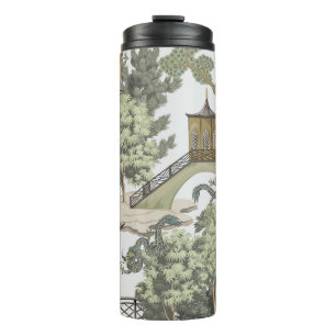 Vintage chinesische Landschaft nahtloses Muster. C Thermosbecher