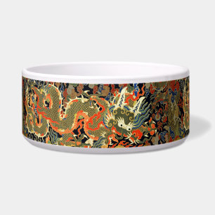 Vintage-chinesischer Drache Textildruck asiatische Napf