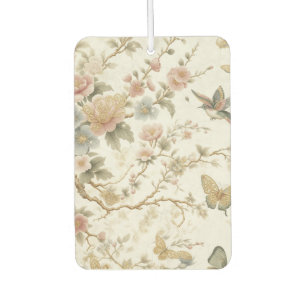 Vintage chinesisches Blumenmuster mit Kolibri Autolufterfrischer