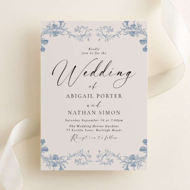 Vintage Chinoiserie Classic Wedding Einladung (Von Creator hochgeladen)