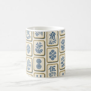 Vintage-Chinoiserie-Mahjong-Kachel-Muster Kaffeetasse