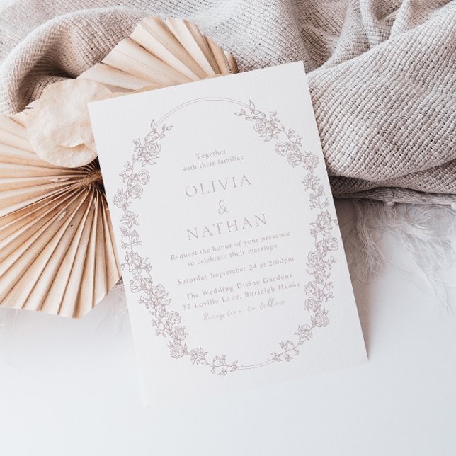 Vintage Chinoiserie Schöne Blumenbeete Hochzeit Einladung (Von Creator hochgeladen)