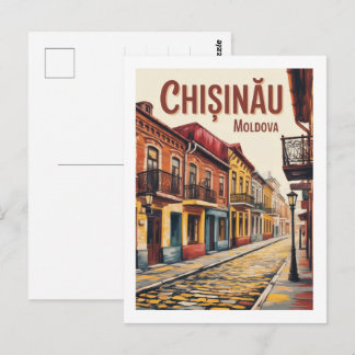 Vintage Chișinău moldawische Reiseandenken & Gesch Postkarte
